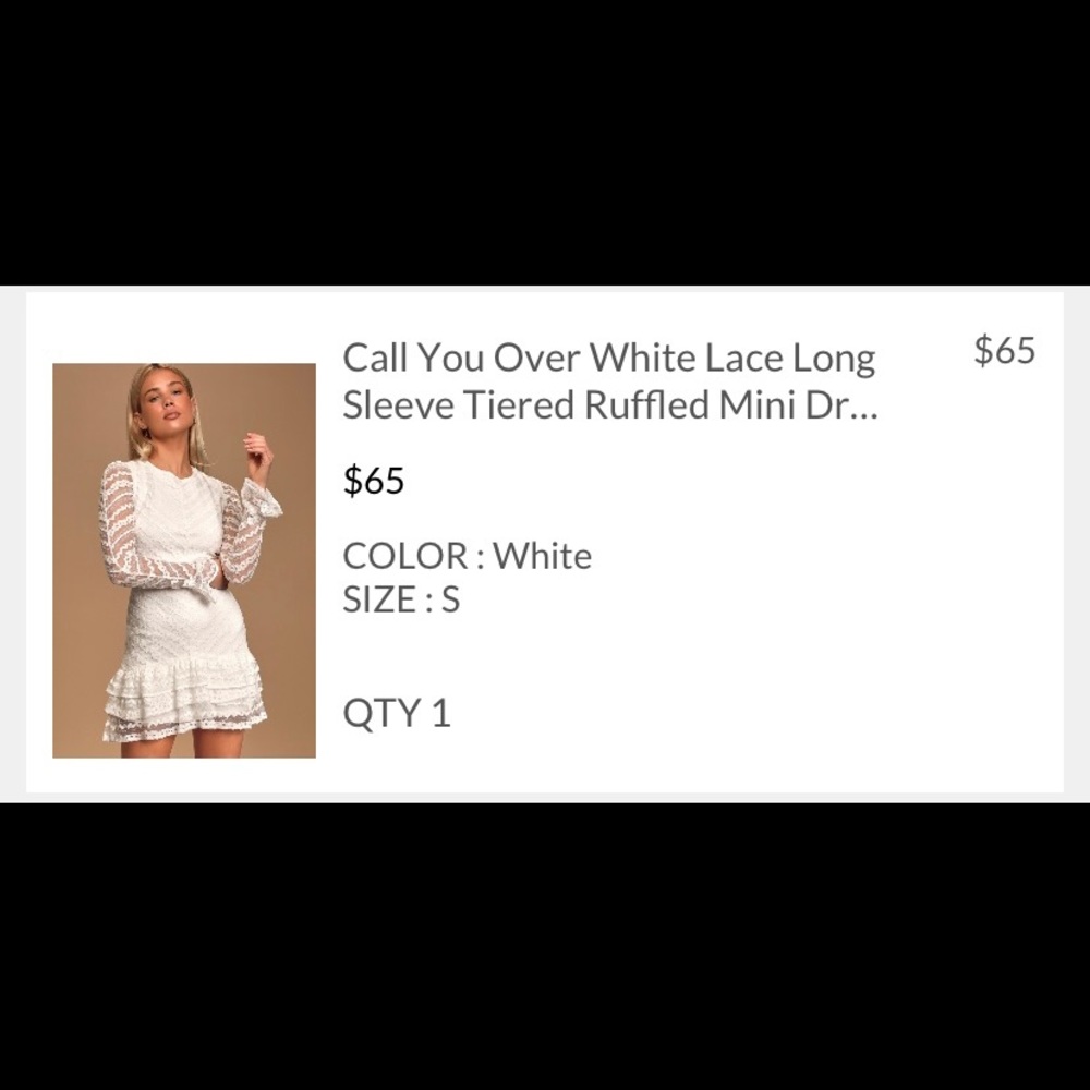 Lulus White Dress Never Worn!